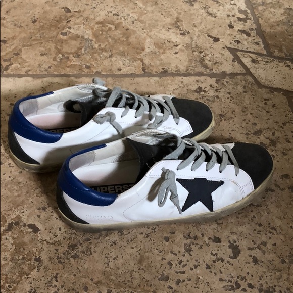 Golden Goose Shoes - Golden Goose Low Top Distressed Leather Sneakers